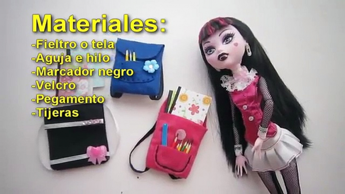 Manualidades para muñecas: Haz útiles escolares en miniatura para muñecas 2da Parte: Mochilas