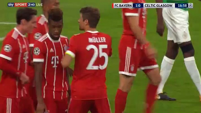 Thomas Muller Goal HD - Bayern Munich	1-0	Celtic 18.10.2017