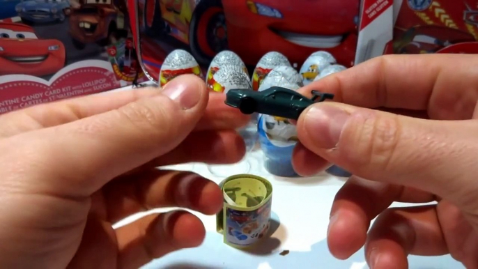 KINDER Surprise Disney CARS CARS2 PIXAR Eggs Surprise PLANES Lightning McQueen Oeufs Huevos