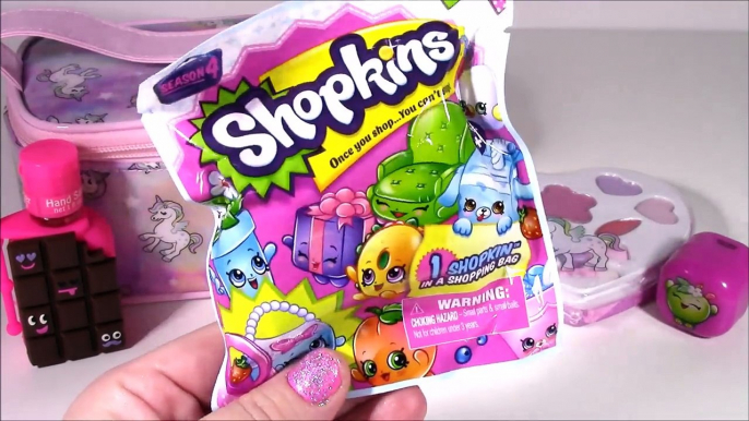 Unicorn Makeup Bag Surprise! SHOPKINS lip Balm Lip Gloss Palette EOS Disney Princess! Beauty