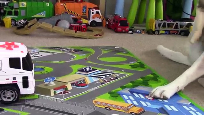 Garbage Trucks for Children: NYC Sanitation Truck Toy UNBOXING- Jack Jack Recycling LEGOs Playing