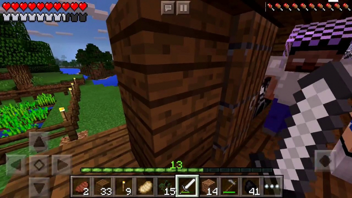 #5 Майнкрафт с РОДИТЕЛЯМИ :) Minecraft PE Выживание по сети на телефоне. Кока Плей