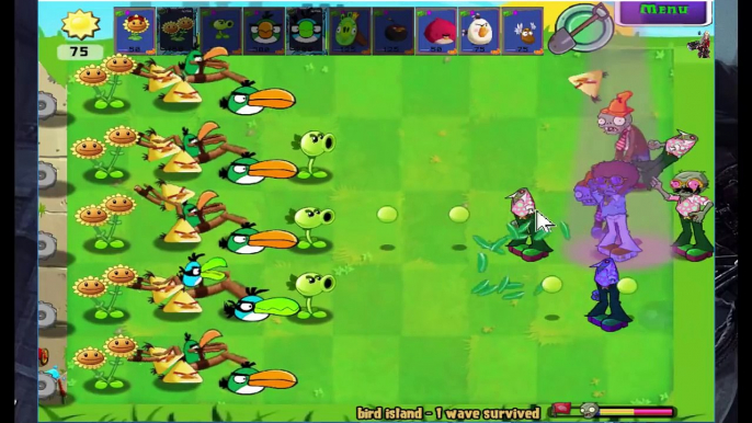 Angry Birds vs Plants vs Zombies: New Game PvZ mod. Part 1 Gameplay