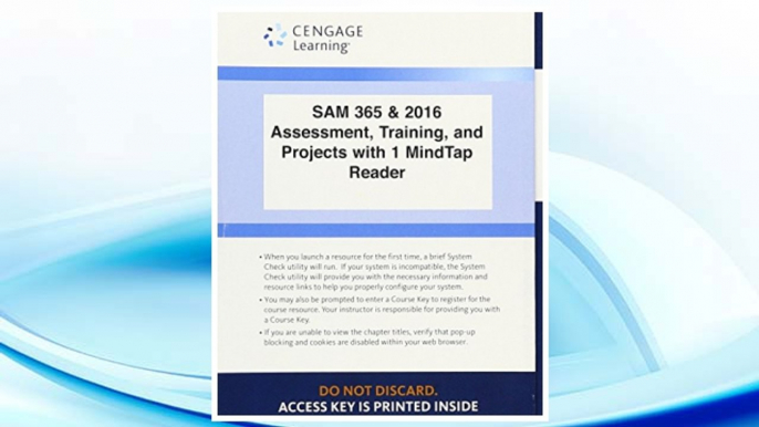 Download PDF LMS Integrated SAM 365 & 2016 Assessments, Trainings, and Projects with 1 MindTap Reader, (6 months) Printed Access Card FREE