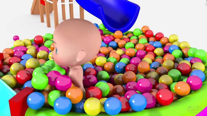 Baby and Colored Balls - FUN Indoor Playground - Learn Colors with The Ball Pit Show 3D