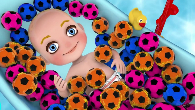 Learn Colors With BABY BATH for Children - Colors pool Balls and Soccer Balls Surprise for Kids