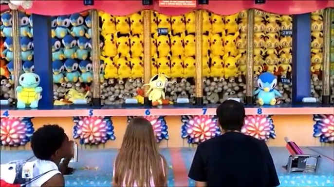 So Many Pokemon At Kings Island [Carnival Games & Claw Machines]