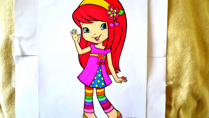 Disney Princess Barbie and Strawberry Shortcake Berrybest Princess Coloring Book Pages