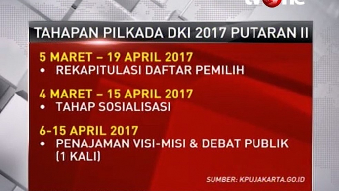 Tahapan Pilkada DKI Jakarta 2017 Putaran II