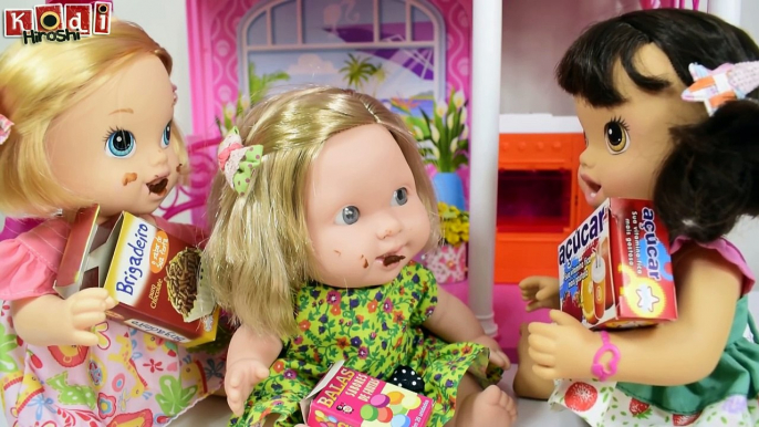 DIA DE MESADA E A BARRAQUINHA DE ALGODÃO DOCE DA BABY ALIVE COMPRINHAS NO MERCADINHO DE COMIDINHAS