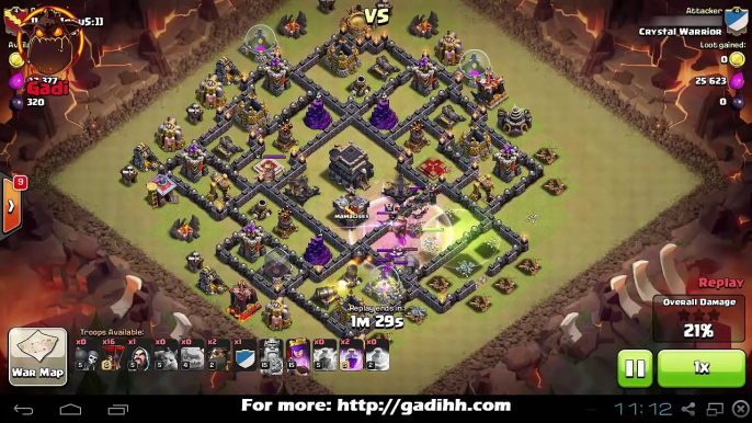 Quatro LavaLoon vs Maxed Defenses TH9 [Fail and Clean #2] | Clan Wars | Clash Of Clans HD