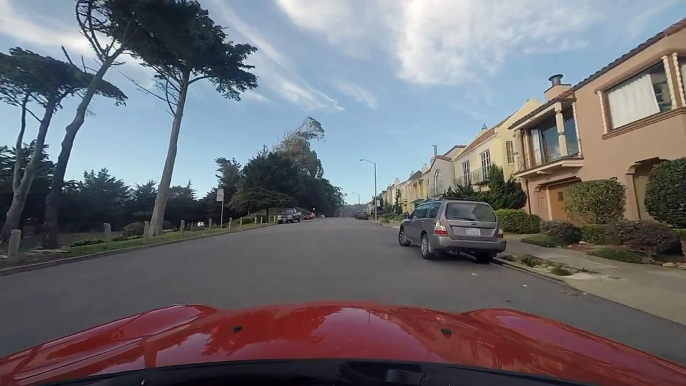 Driving around the Outer Richmond and Sutro Heights with GoPro dash cam