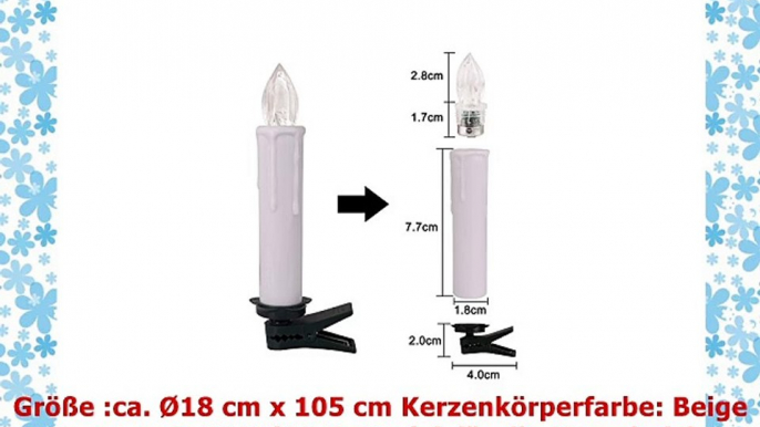 YAOBLUESEA 30stk Weinachten LED Kerzen Lichterkette Kabellos Weihnachtskerzen