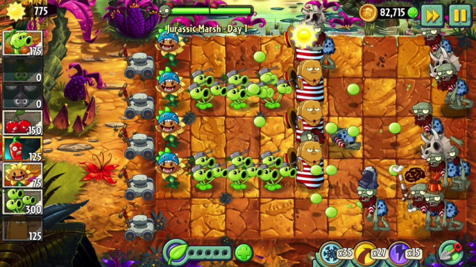 Level Compare Plants vs Zombies 2 Threepeater Level 1 vs Threepeater Level 4 Level UP