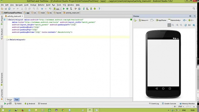 Android Studio Studio Tutorials - 15 : EditText and TextView Example