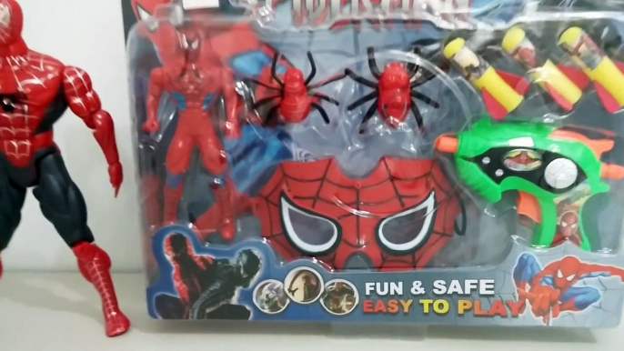 Spider-Man. Homem Aranha com 2 Bonecos, Aranhas, Arminha(dardo) e Máscara. Review Completo.