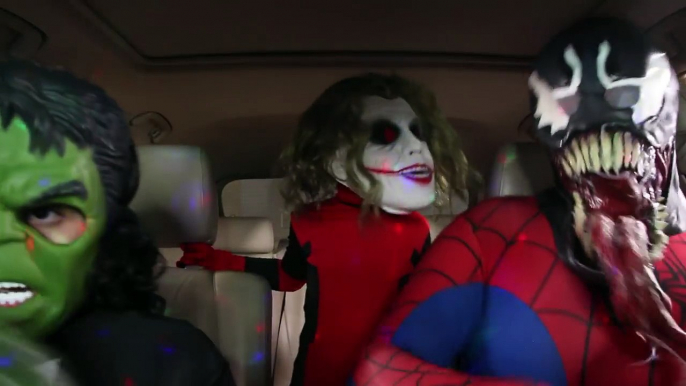 Superheroes Dancing in Car - Spiderman Venom Batman Joker Deadpool Hulk Funny Movie in Real Life Elsa-kYjRIfEO5Ag