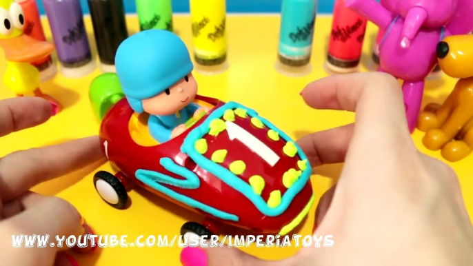 Pocoyo Play-doh DohVinci DIY Ornaments Toy Pocoyo Cars PlayDoh Vinci