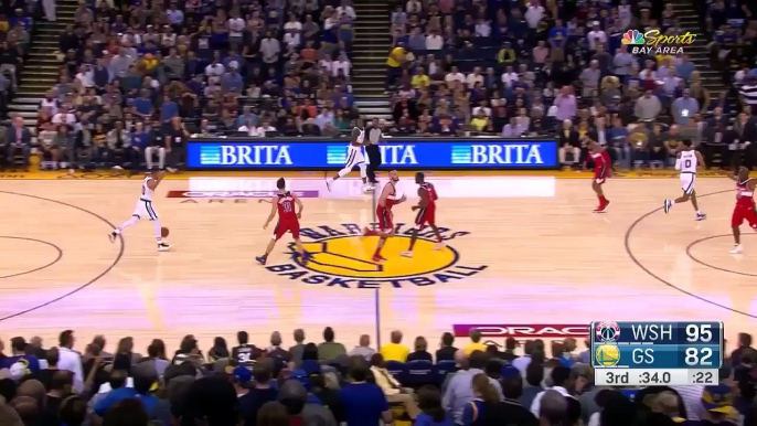 Curry tricks Wall and than hits three pointer!