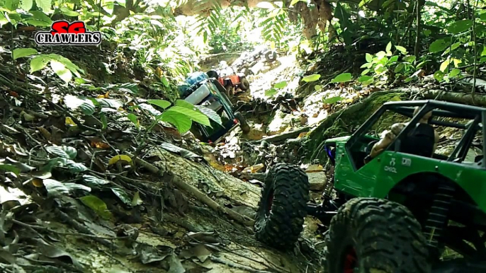 9 trucks mudding! Trail finder 2 hilux Axial wraith scx10 Sand Scorcher Defender RC Adventures