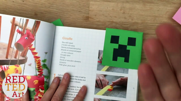 Easy Minecraft Bookmark - Creeper DIY - Paper Crafts