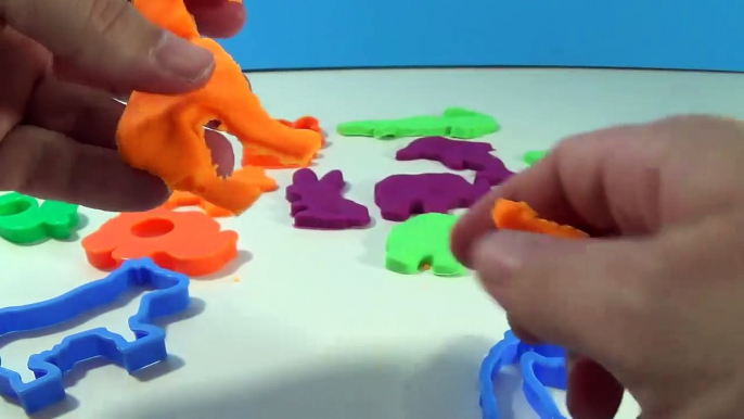 Unboxing Play Doh Animal Activities Bucket Animals Alligator Dolphin Giraffe Play Set