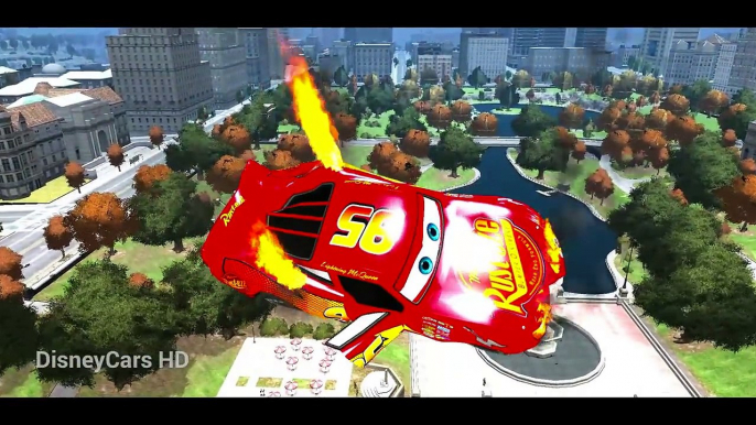 MCQUEEN IN TROUBLE! Superheroes & Disney Lightning McQueen Cars Nursery Rhymes Songs for Kids