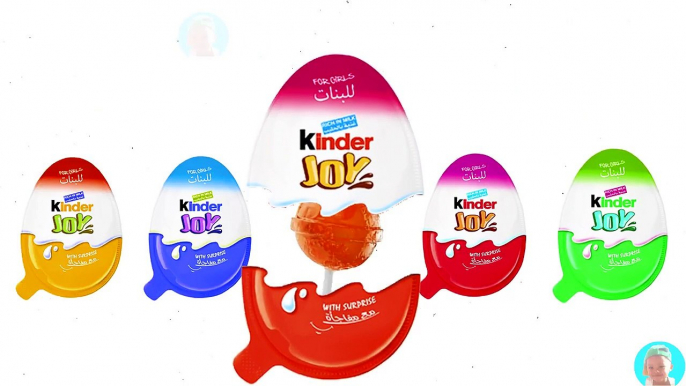 Colors Learn Kinder Joy Surprise Eggs Lollipops Learn colors with Kinder Eggs Toys For Children