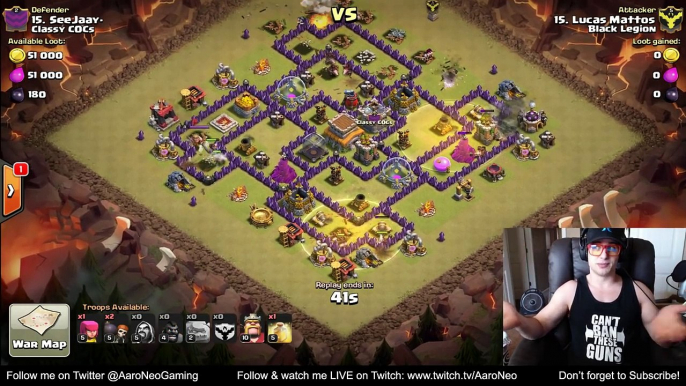 BEST Town Hall 8 (TH8) Trophy War Base -Setup #4 Defense Replays (Clash of Clans) Anti-Hog Dragon