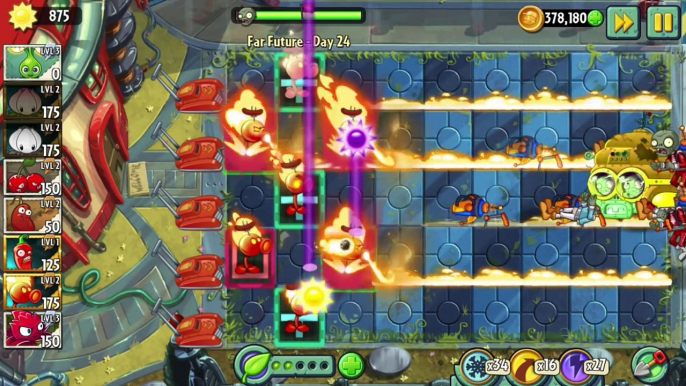 Plants vs Zombies 2 Walkthrough Red Stinger vs Fire Peashooter Free vs Premium Mod PVZ 2 Primal