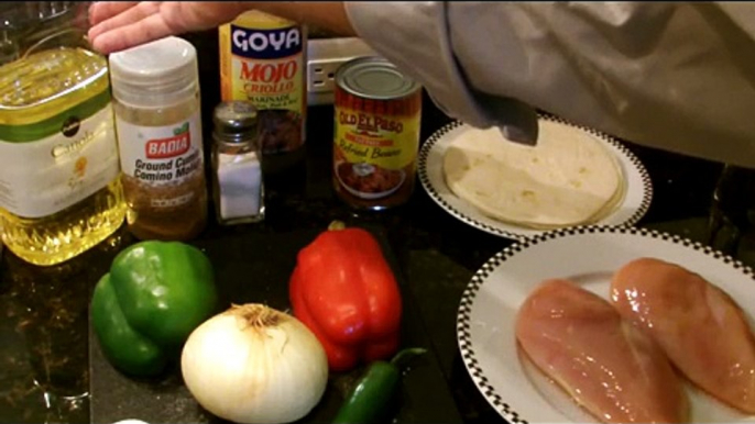 How to Cook Chicken Fajita Burritos -- Delicious, Nutritious, Easy