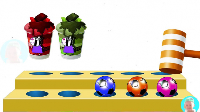 Learn colors with Dinosaurs Ball Balloons Soccer Balls Ice Cream Colors Kids Toddlers Videos