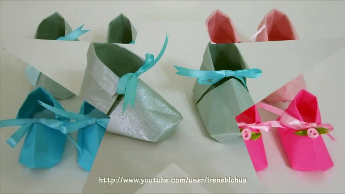 TUTORIAL - Cute Origami Baby Shoes