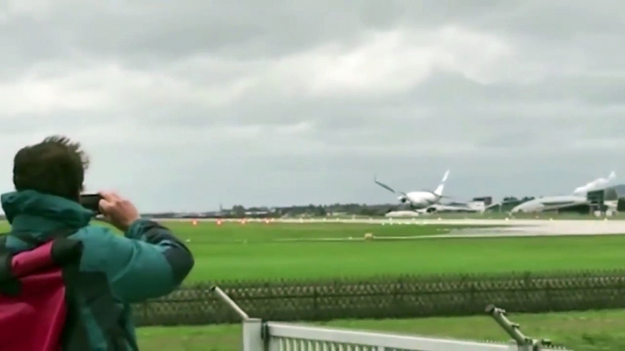 Passengers left terrified as plane bounces off runway and takes off again