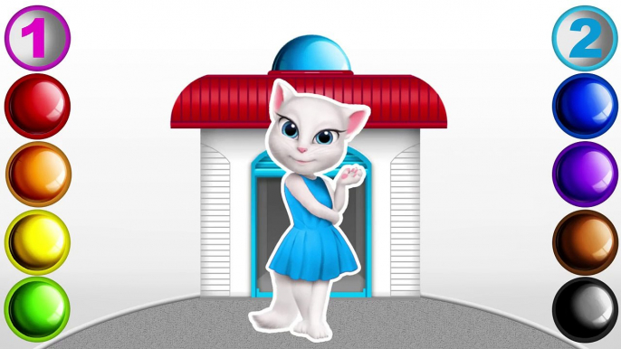 Talking Angela! Talking Tom! Learn NEW Colors! Video for fun!