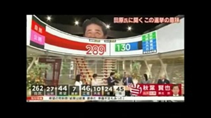 選挙ステーション2017で【偏向報道】田原総一郎 ⇒自民党が勝ったのは『○○○のおかげ』だと暴言を吐く