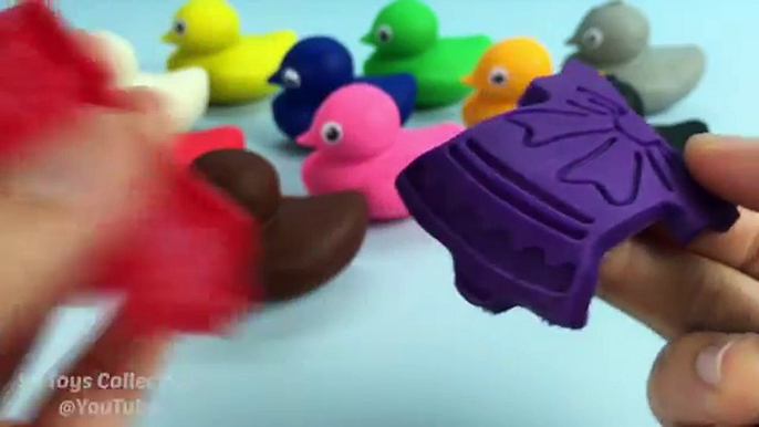 Learn Colors Play Doh Ducks Elmo Big Bird Animals Christmas Cookie Cutters Fun and Creative for Kids