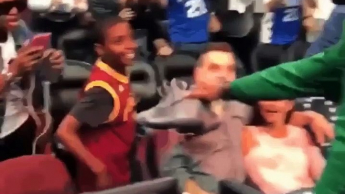 Kyrie Irving surprises a young Cavaliers fan!