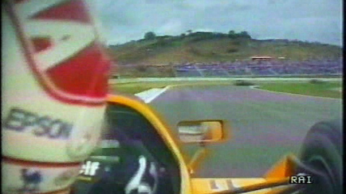 Gran Premio di Spagna 1987: Pit stop di Mansell e N. Piquet e sorpasso di Prost ad Alboreto e Berger