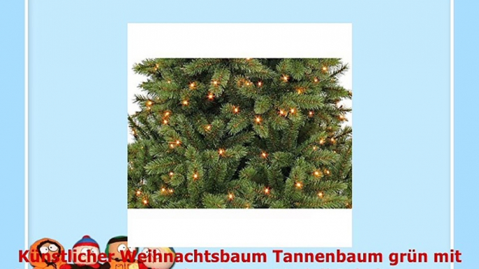 Künstlicher Weihnachtsbaum 150 cm Christbaum mit Beleuchtung LED Flash Hartnadel mit