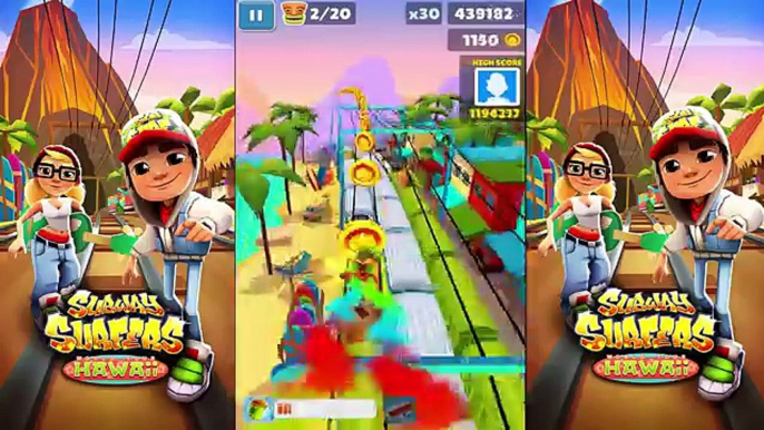 Subway Surfer Hawaii World Tour 2017 Amazing Run Android iPAD Gameplay Video For Children