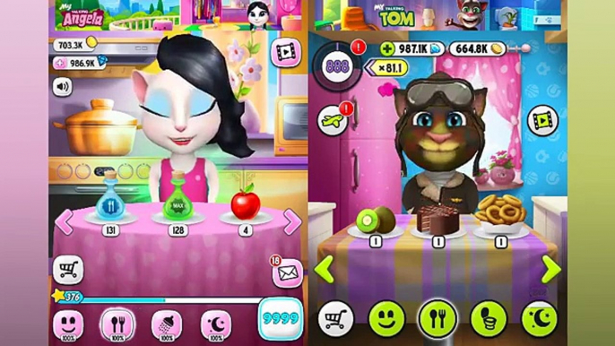 Angela 9999*Tom 888:Gold Run Outfit Vs Cowboy Tom/My Talking Tom*Angela-iPadGameplay for kid#135