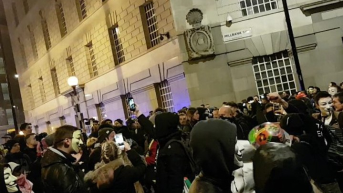 Guy Fawkes Protesters Stream Through Westminster During Million Mask March