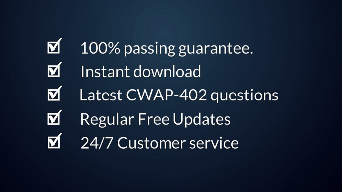 Get Actual CWAP-402 PDF Exam Questions Braindumps