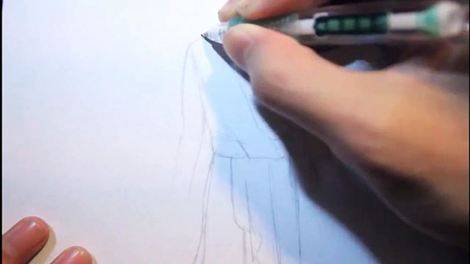 How To Draw A Dress|Step By Step|Easy|Slow|With Pencil|For Beginners|Sketch