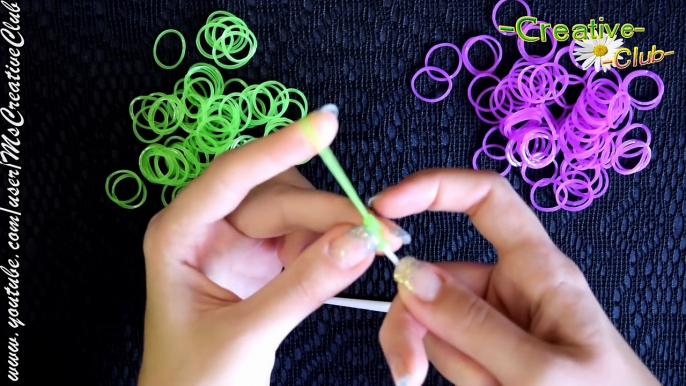 БРАСЛЕТ из сердечек / Плетение из резинок БЕЗ СТАНКА / Rainbow Loom Bands