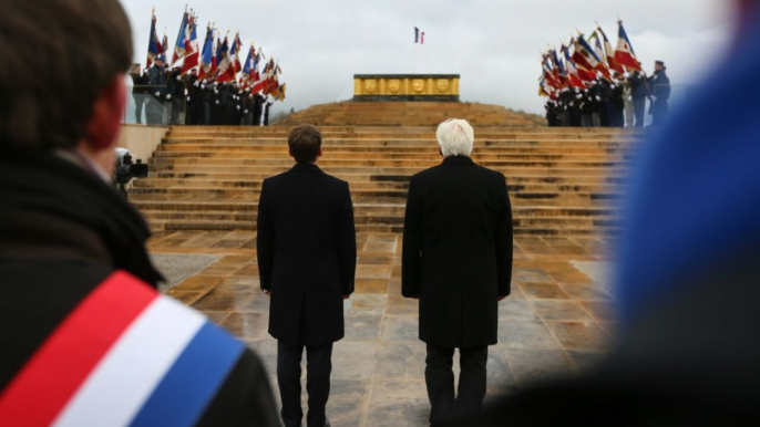 Discours du Président de la République, Emmanuel Macron, lors de l'inauguration de l'Historial franco-allemand de la Guerre 14-18 du Hartmannswillerkopf en présence de Frank-Walter Steinmeier, Président de la République fédérale d’Allemagne à Co