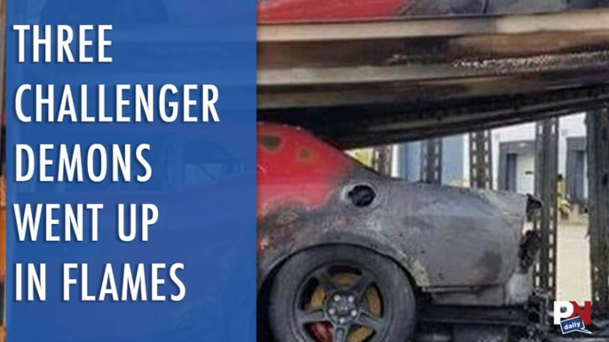 Trailer Full Of Challenger SRT Demons Went Up In Flames