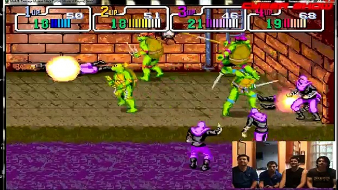 Gameplay TORTUGAS NINJA clasico Arcade 1989 4 jugadores en el CYBERSHOW