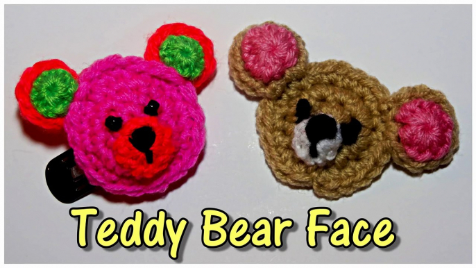 Teddy Bear Face Applique - Crochet Along Tutorial!